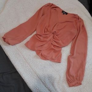 Nude pink blouse